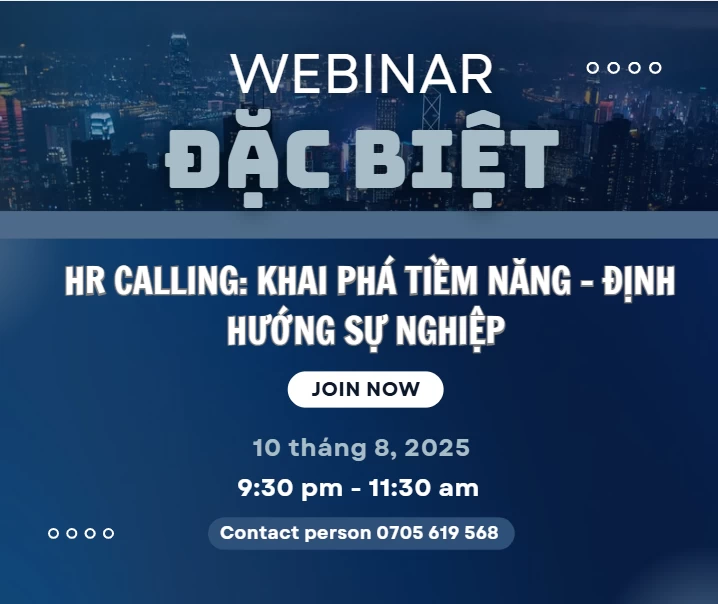 [10.08.2025] Hitsuji Hr Academy Ra Mắt Webinar Miễn Phí: Hr Calling – Khai Phá Tiềm Năng, Định Hướng Sự Nghiệp Ngành Nhân Sự
