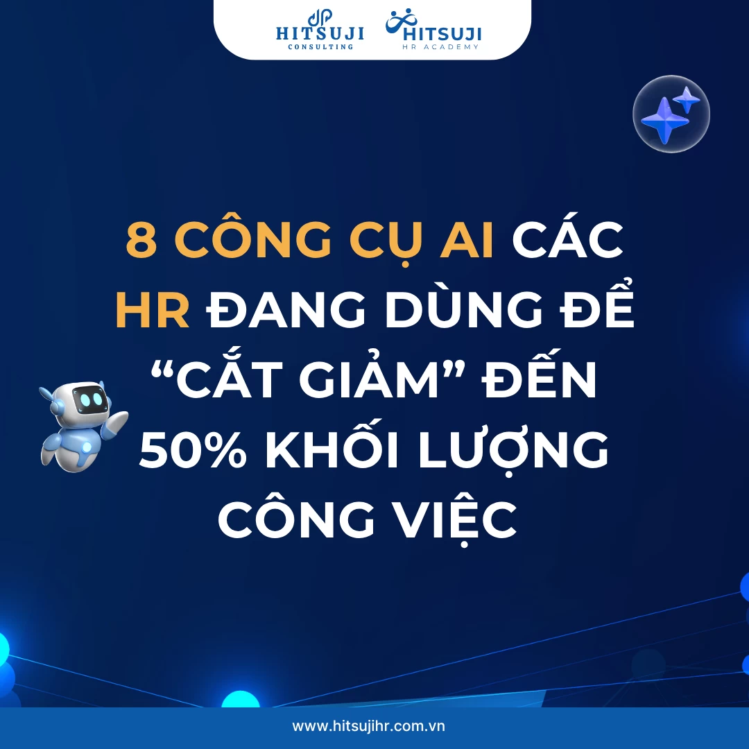 [AI TRONG QUẢN TRỊ NHÂN SỰ] KHÔNG CHỈ DỪNG LẠI Ở CHAT GPT, HR ĐANG DÙNG 8 CÔNG CỤ AI SAU ĐỂ CẮT GIẢM ĐẾN 50% TIẾN ĐỘ CÔNG VIỆC HÀNG NGÀY