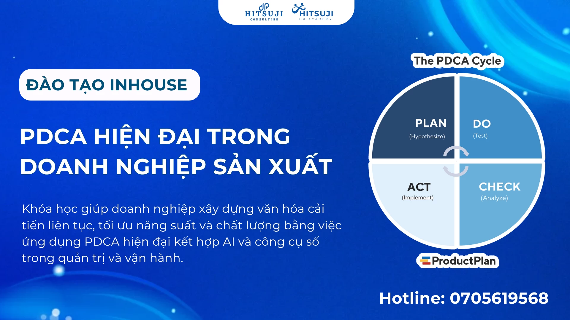 [ĐÀO TẠO INHOUSE] ỨNG DỤNG PDCA HIỆN ĐẠI TRONG DOANH NGHIỆP SẢN XUẤT