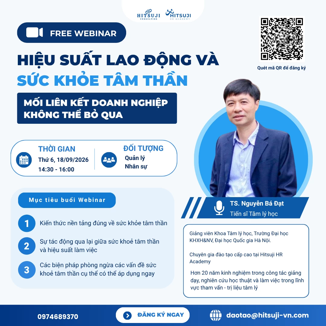 🎙️ WEBINAR | HIỆU SUẤT LAO ĐỘNG VÀ SỨC KHỎE TÂM THẦN Mối liên kết doanh nghiệp không thể bỏ qua